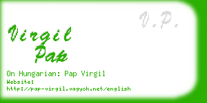 virgil pap business card